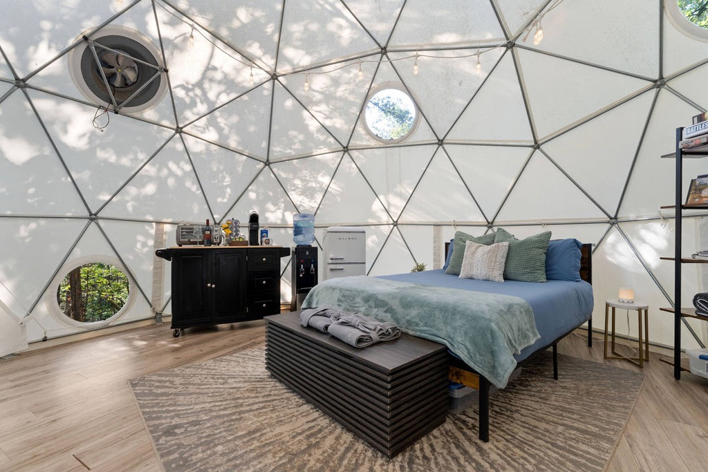 Unique Geodesic Dome Retreat w/ Private Bathhouse & Lake Access