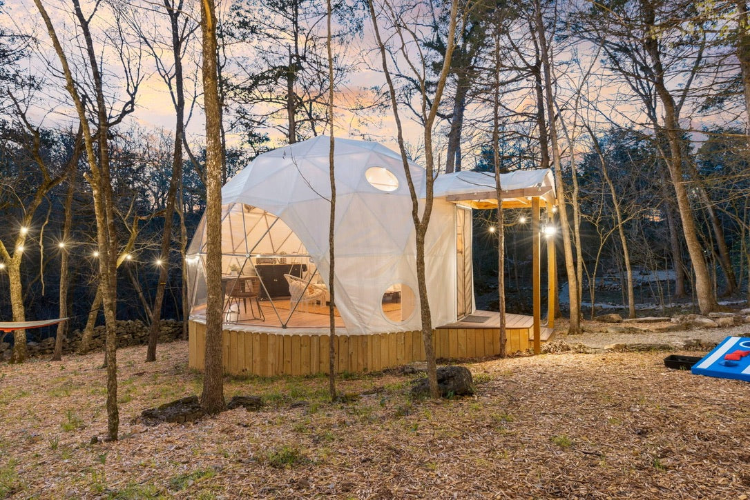 Unique Geodesic Dome Retreat w/ Private Bathhouse & Lake Access